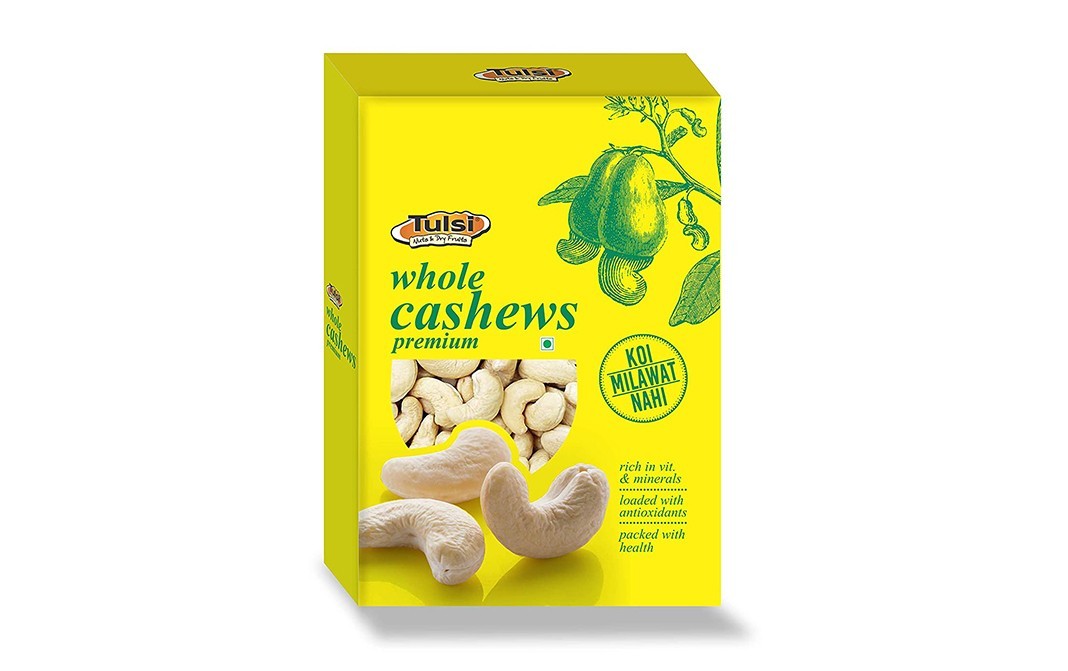 Tulsi Nuts & Dry Fruits Whole Cashews Premium    Box  500 grams